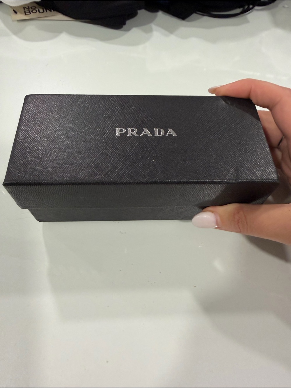 Prada Black Angular Rectangular Sunglasses - Picture 5 of 7